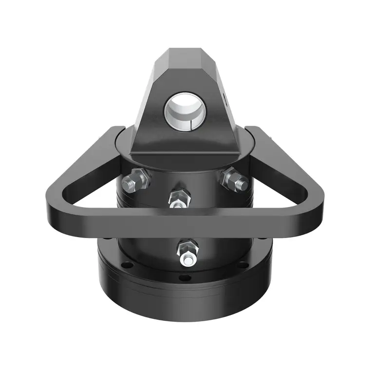 Technisches Rendering eines schwarzen Maschinenbauteils