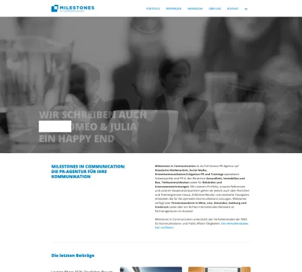 Startseite von minc.at in der Desktop-Ansicht